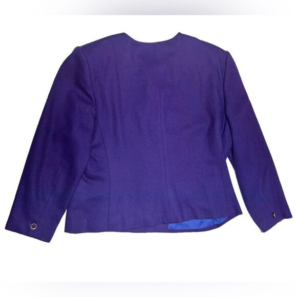 Vintage Appleseed’s Purple Blazer Button Up Coat Jacket Fall Winter Spring - Picture 4 of 8